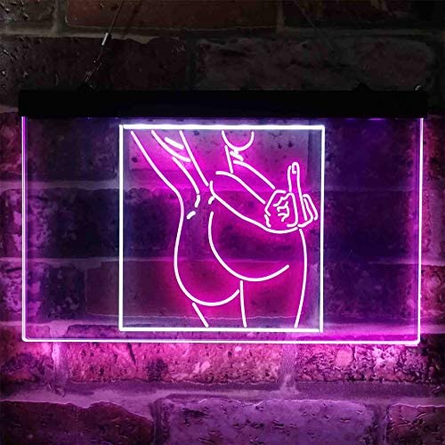 Bad Bitch Middle Finger Girl Room LED Neon Light Sign